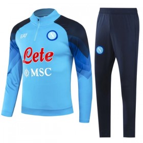 SSC Napoli Quarter Zip Sudadera De Entrenamiento Trajes 2023-24 Azul - Hombre